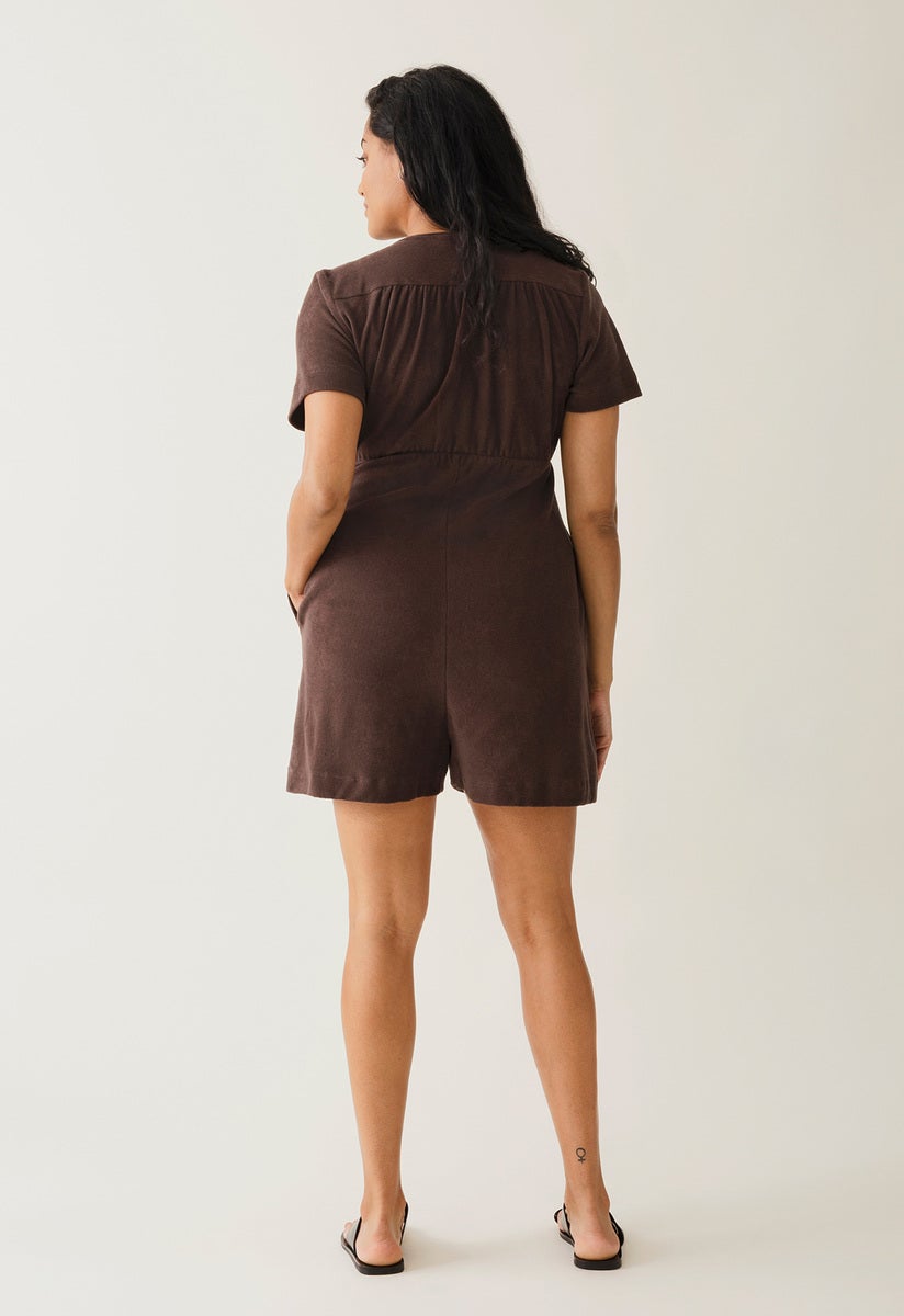 Playsuit i frotté - Brun