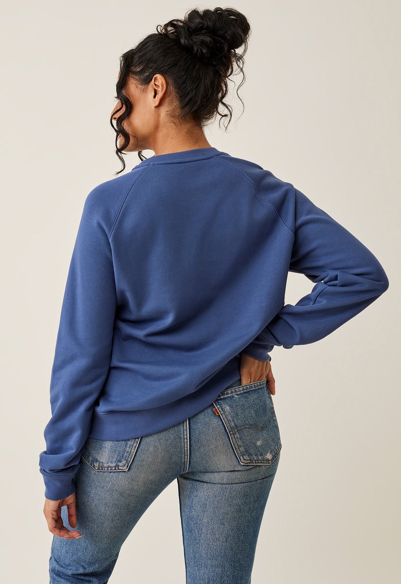 Sweatshirt med amningsfunktion - Indigo Blue