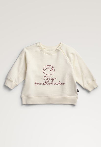 Babytröja Tiny Troublemaker - Off white