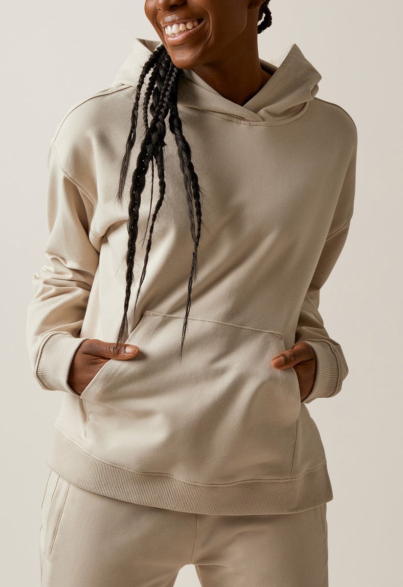 Hoodie med amningsfunktion - Light Beige