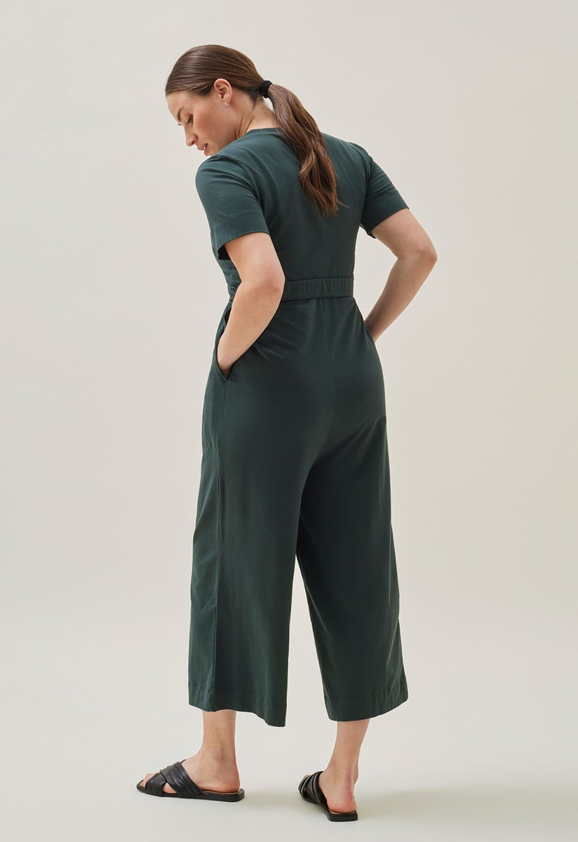 Jumpsuit gravid med amningsfunktion - Deep Green