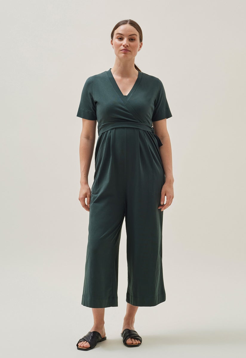 Jumpsuit gravid med amningsfunktion - Deep Green