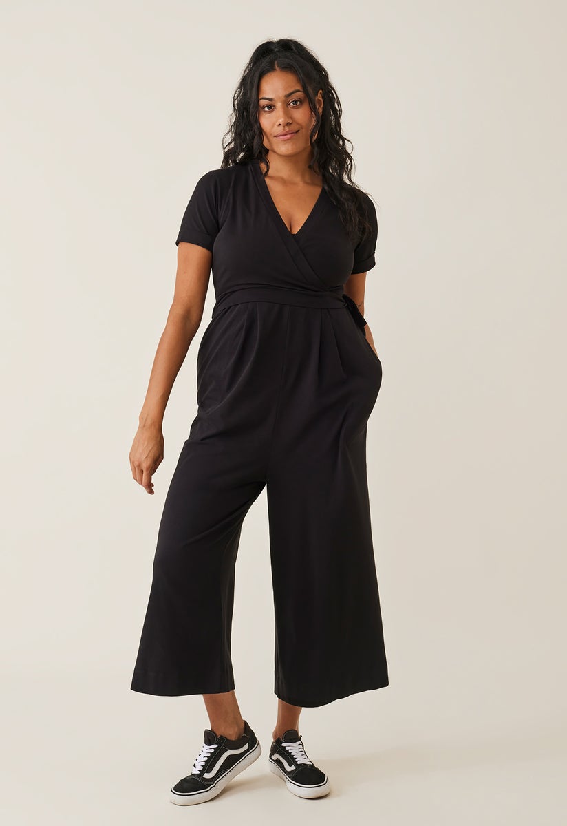 Jumpsuit gravid med amningsfunktion - Svart