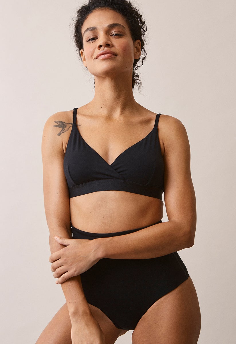 Amnings-bralette - Svart