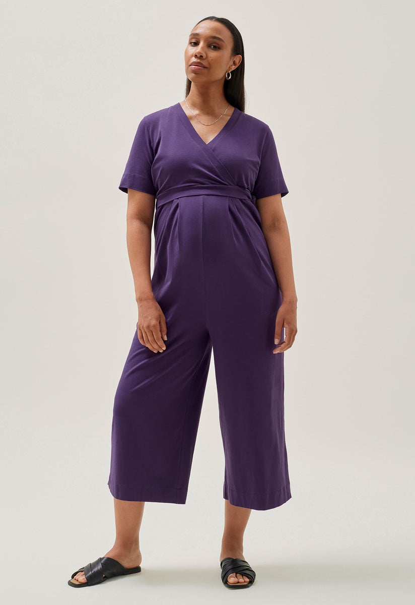 Jumpsuit gravid med amningsfunktion - Lila