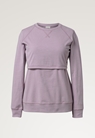Fleece lined maternity sweatshirt with nursing access - Lavender - XXL - small (5) 