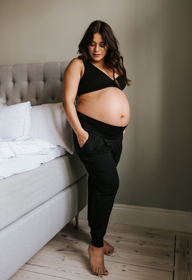 Soft maternity pants - Black - XS (1) - Maternity pants