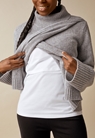 Maternity wool sweater with nursing access - Grey melange - L/XL - small (6) 