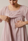 Boho maternity dress with nursing access - Pebble - XS/S - small (1) 
