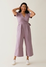 Maternity jumpsuit with nursing access - Lavender - S - small (1) 