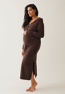 Terrycloth maternity caftan - Dark brown - S/M - small (3) 