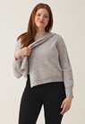 Knitted nursing sweater - Light grey melange - M - small (1) 