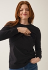 Fleece lined maternity sweatshirt with nursing access - Almost black - S - small (3) 