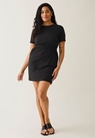 Jersey maternity dress with nursing access - Black - S - small (3) 