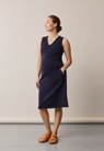 A-linjeformad amningsklänning / gravidklänning - Mörkblå - XS - small (2) 