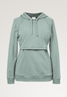 Fleece lined maternity hoodie with nursing access - Mint - S - small (5) 