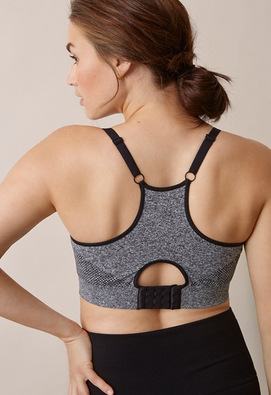 Seamless nursing sports bra - Dark grey melange - M (3) - Activewear