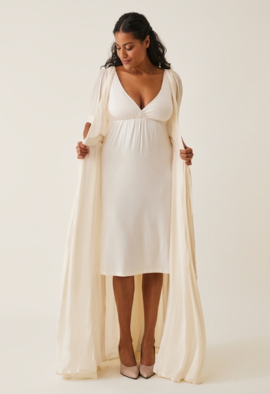 Maternity wedding dress - Ivory - M (8) - Maternity dress / Nursing dress