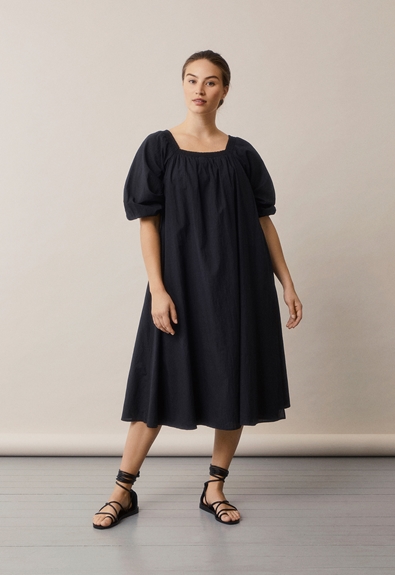 Poetess dress - Almost black - XL/XXL (2) - Maternity dress / Nursing dress