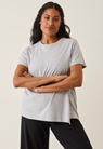Maternity t-shirt with nursing access - Grey melange - L - small (1) 