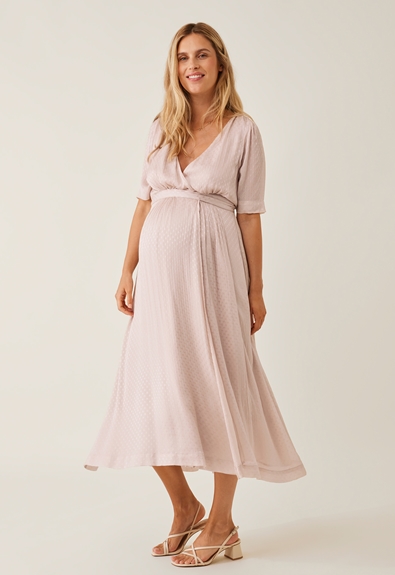Maternity Occasion dress  - Pink champagne - M (1) - Maternity dress / Nursing dress