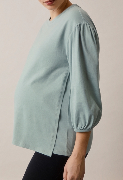 The-shirt blouse - Mint - M (5) - Maternity top / Nursing top