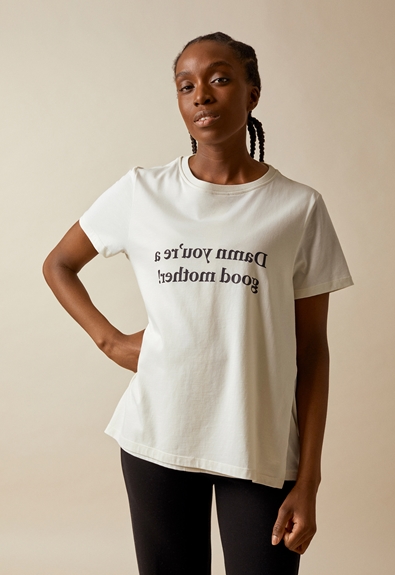 Woman to Woman T-shirt - Tofu -XS (4) - Maternity top / Nursing top