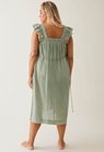 Boho maternity dress with smocking - Green tea - S/M - small (4) 