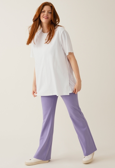 Flared maternity pants -  Lilac - XL (4) - Maternity pants