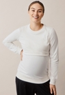 Fleece lined maternity sweatshirt with nursing access - Tofu - L - small (1) 
