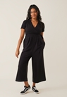 Maternity jumpsuit with nursing access - Black - L - small (4) 