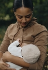 Fleece lined maternity hoodie with nursing access - Hazelnut - S - small (1) 