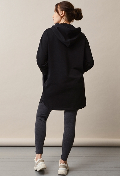 Oversized hoodie med amningsfunktion - Svart - XL (5) - Gravidtopp / Amningstopp