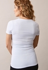 Organic cotton short sleeve nursing top - White - M - small (2) 