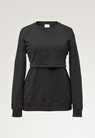 Fleece lined maternity sweatshirt with nursing access - Almost black - S - small (4) 