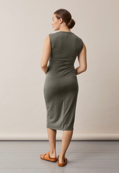 18 Hour dress - Willow green - XL (3) - Maternity dress / Nursing dress