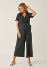 Maternity jumpsuit with nursing access - Deep green - XS - small (2) 