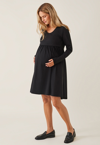 Maternity babydoll dress - Black - L (3) - Maternity dress / Nursing dress