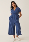 Maternity jumpsuit with nursing access - Indigo blue - XL - small (1) 