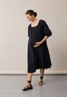 Boho maternity dress with nursing access - Almost black - M/L - small (4) 