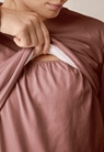 Fleece lined maternity sweatshirt with nursing access - Dark mauve - L - small (4) 