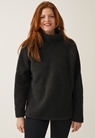 Wool pile sweateralmost black - small (2) 