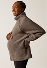 Wool pile sweater -  Brown grey melange - S/M - small (1) 