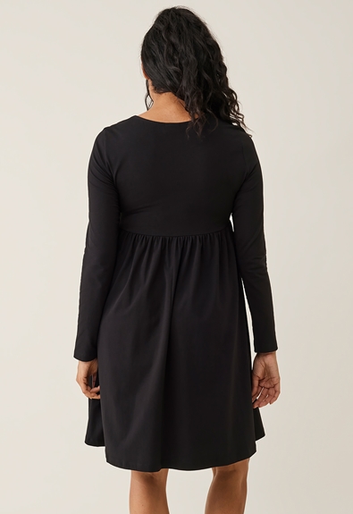 Maternity babydoll dress - Black - L (5) - Maternity dress / Nursing dress