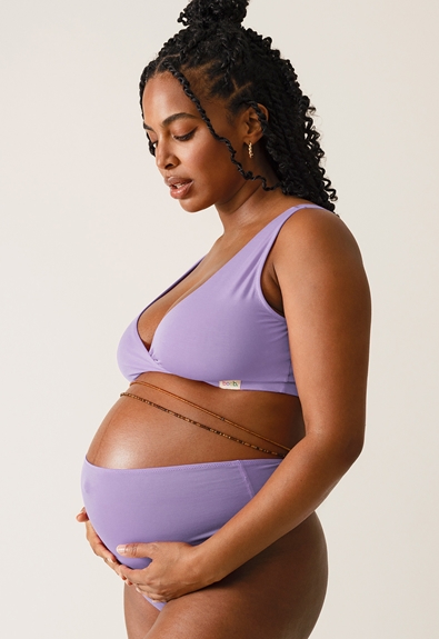 Soft nursing bra - Lilac - L (1) - Maternity underwear / Nursing underwear
