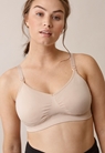 Seamless amningsbh med pads - Beige - M - small (1) 