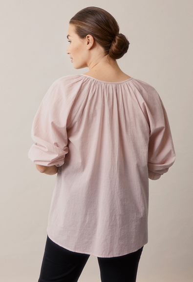 Boho nursing blouse - Pebble - XS/S (4) - Maternity top / Nursing top