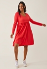 Maternity babydoll dress - Hibiscus red - S - small (1) 