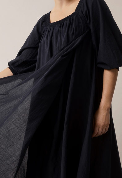 Boho maternity dress with nursing access - Almost black - XL/XXL (6) - Maternity dress / Nursing dress