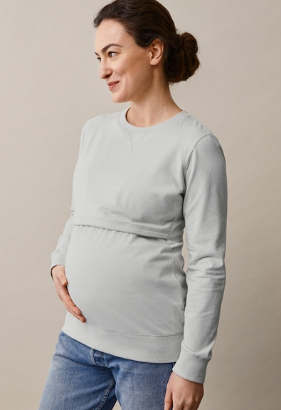 B Warmer sweatshirt - Frozen grey - S (3) - Maternity top / Nursing top